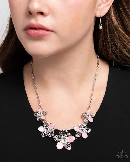 Paparazzi Jewelry Necklaces Paparazzi Necklace April Showers Bring Flowers Pink