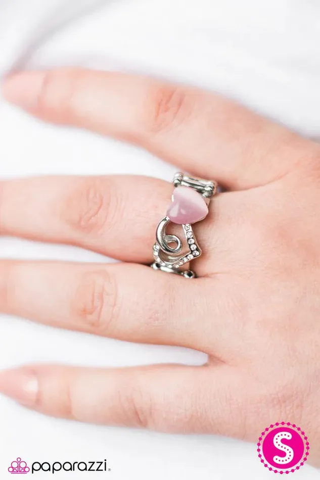 Paparazzi Ring Light Up My Heart Pink Paparazzi Jewelry Rings