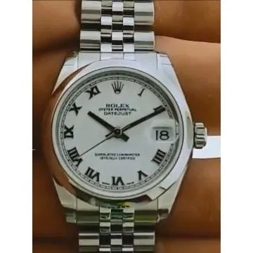 GB Bracelets Datejustmid Sizerolex Watch Jubilee Bracelet White Stick Dial Ss