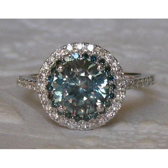 GB Rings Green Sapphire Wedding Cocktail Ring