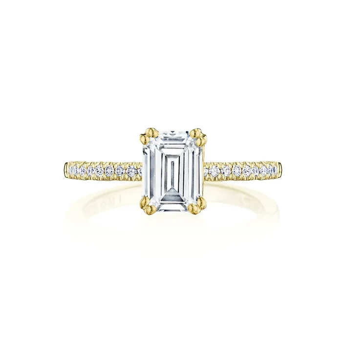 International Diamond Center Rings Tacori 14k Yellow Gold Coastal Crescent Collection Classic Engagement Ring Setting 016CTW