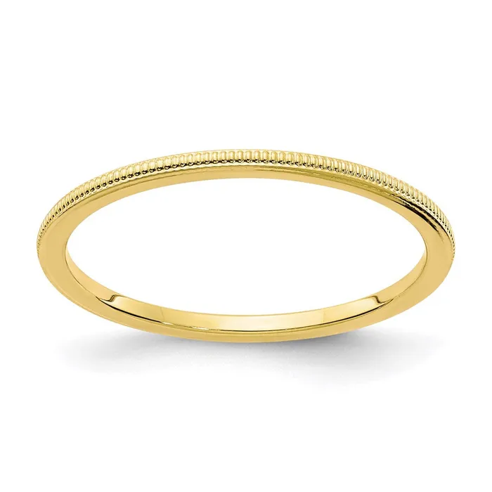 10K Gold 12mm Milgrain Stackable Band 1STK19120Y Stackable Expressions Rings