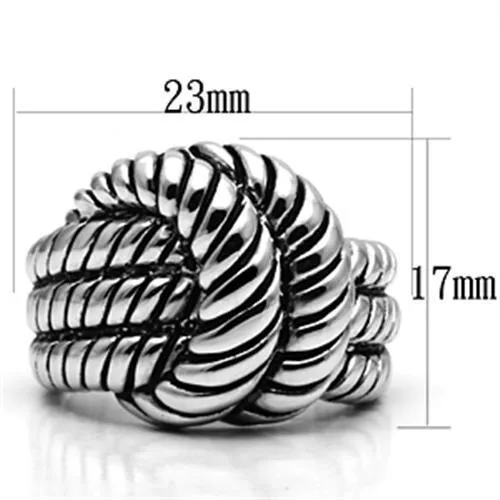 3W061 Rhodium Brass Ring with No Stone Alamode Rings