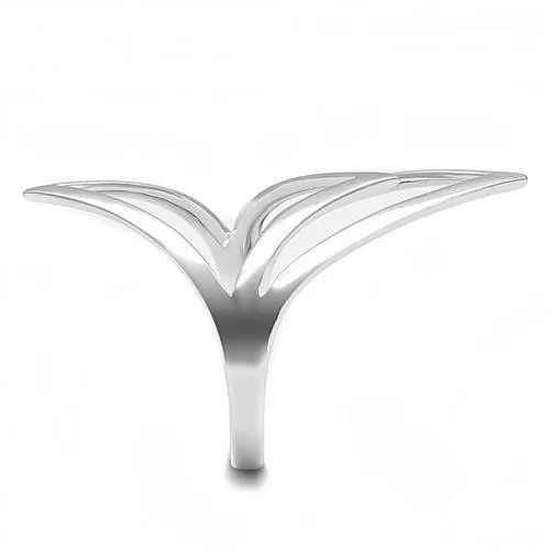 Alamode Rings 3W1382 Rhodium 925 Sterling Silver Ring with No Stone
