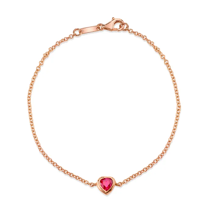 anitako Bracelets RUBY HEART CHAIN BRACELET