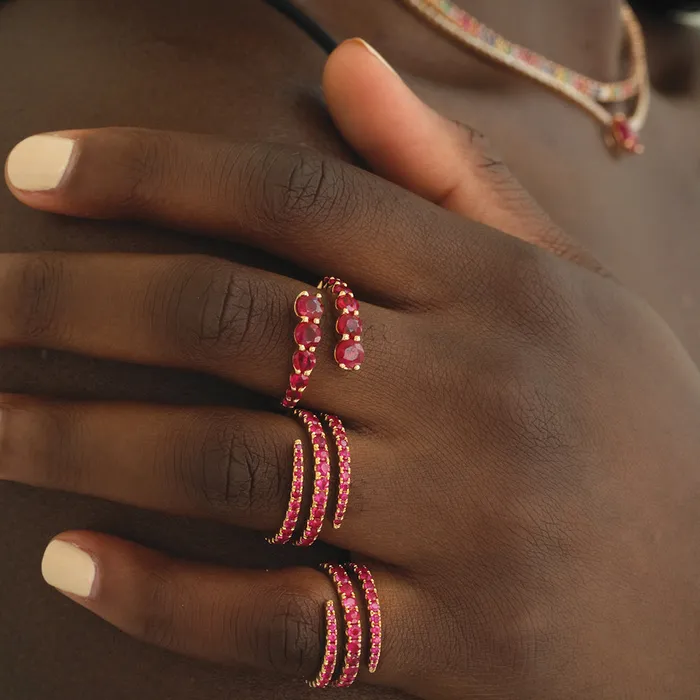anitako Rings RUBY COIL RING