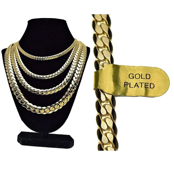 Bling Cartel Admin Necklaces 14K Gold Plated Miami Cuban Chain Necklace 30 x 10MM