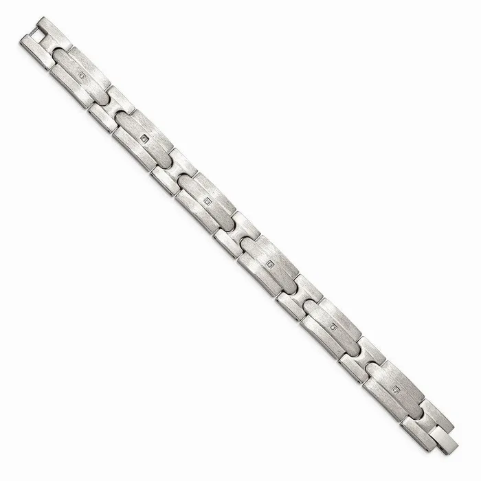 Bracelets Chisel Stainless Steel Brushed CZs Bracelet Bracelets Chisel Stainless Steel Brushed CZs Bracelet
