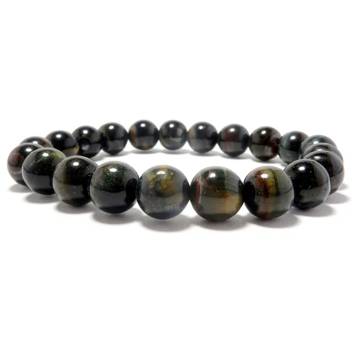 Bracelets Satin Crystals Hawks Eye Bracelet Blue Shine Sharp Mind Stone