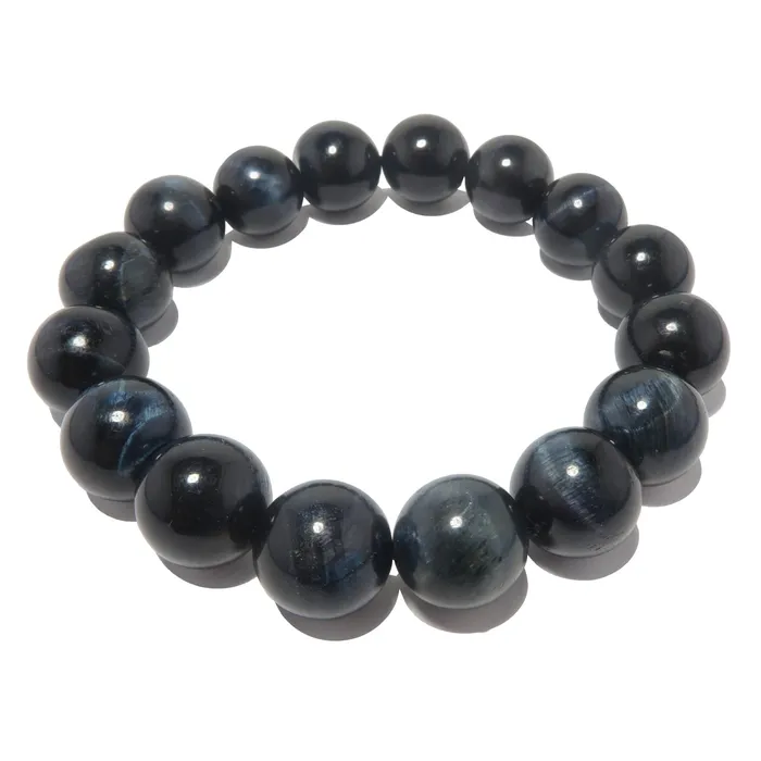 Bracelets Satin Crystals Hawks Eye Bracelet Blue Shine Sharp Mind Stone