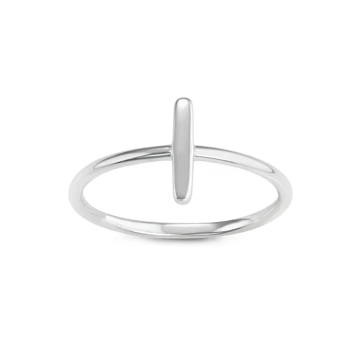 Classic Rings Sterling Silver Vertical Bar Ring W1624
