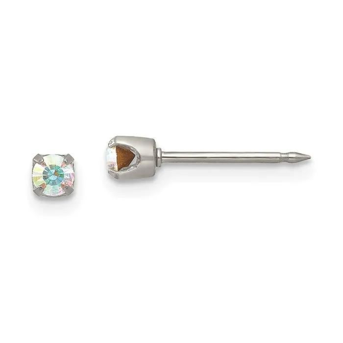 Earrings Jewelry Inverness Stainless Steel 3mm Aurora Borealis Crystal Earrings Earrings Jewelry Inverness Stainless Steel 3mm Aurora Borealis Crystal Earrings