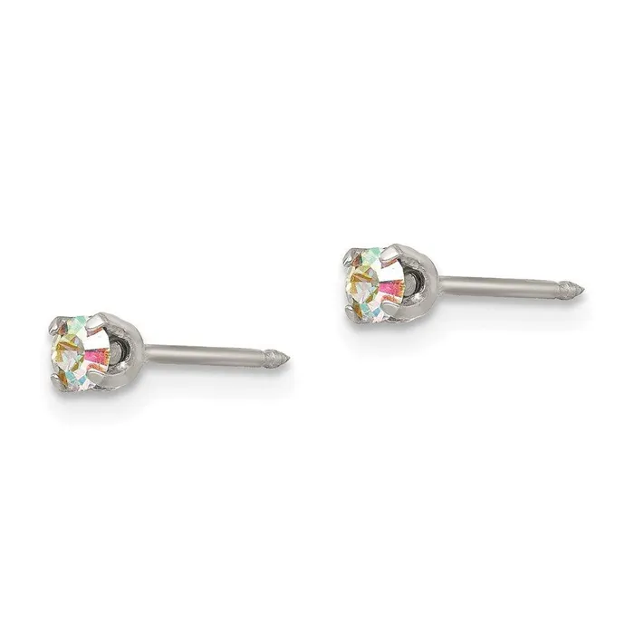 Earrings Jewelry Inverness Stainless Steel 3mm Aurora Borealis Crystal Earrings Earrings Jewelry Inverness Stainless Steel 3mm Aurora Borealis Crystal Earrings