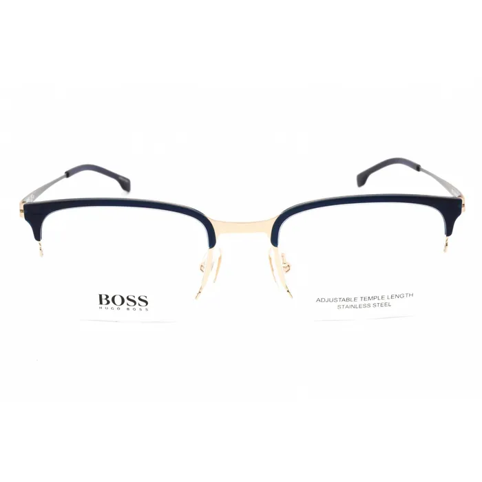 Hugo Boss Bracelets Hugo Boss Mens Eyeglasses Half Rim Blue Gold Stainless Steel BOSS 1244 0NUC 00
