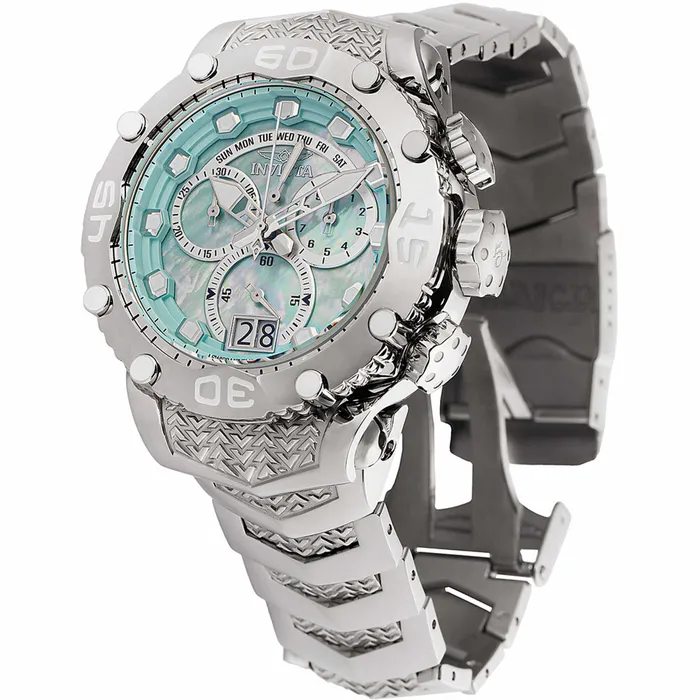 Invicta Bracelets Invicta Mens Chronograph Watch Subaqua Noma VIII Silver Tone Bracelet 47293