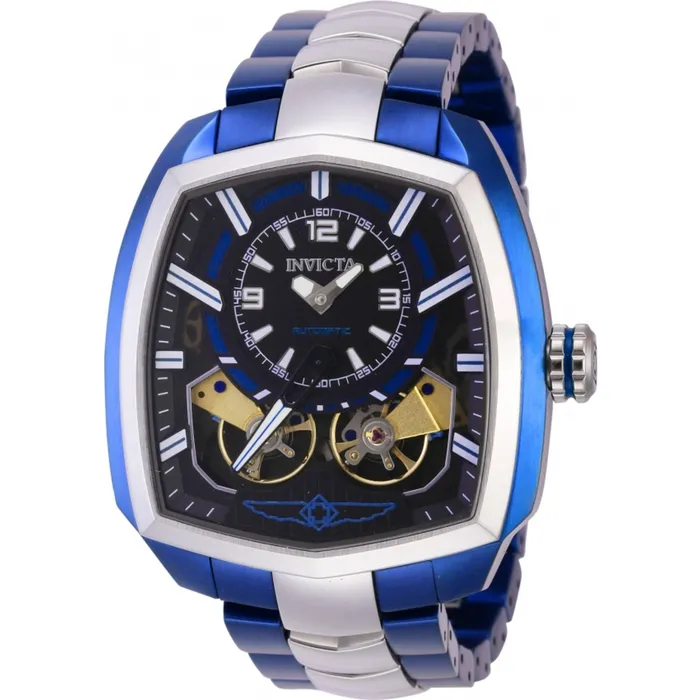 Invicta Invicta Mens Automatic Watch Akula Two Tone Blue and Silver Bracelet 44000 Bracelets