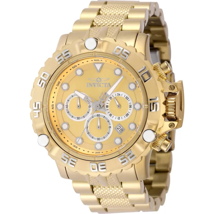 Invicta Invicta Mens Watch Subaqua Poseidon Chronograph Gold and Silver Tone Dial 47184 Rings