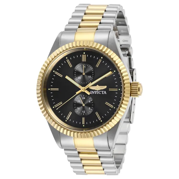 Invicta Mens Quartz Watch Specialty Gold Tone Bezel Two Tone Bracelet 29421 Invicta Bracelets