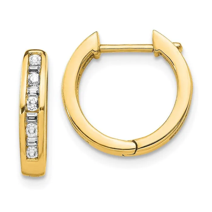 Jewelry Earrings 14k Diamond Hoop Earrings