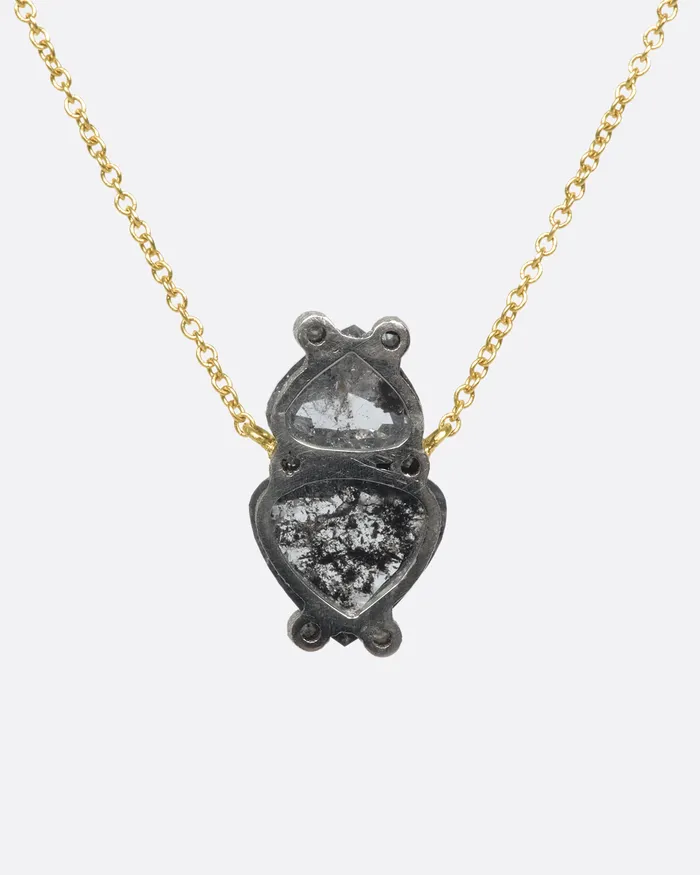 Necklaces Double Shield Diamond Necklace TODD POWNELL