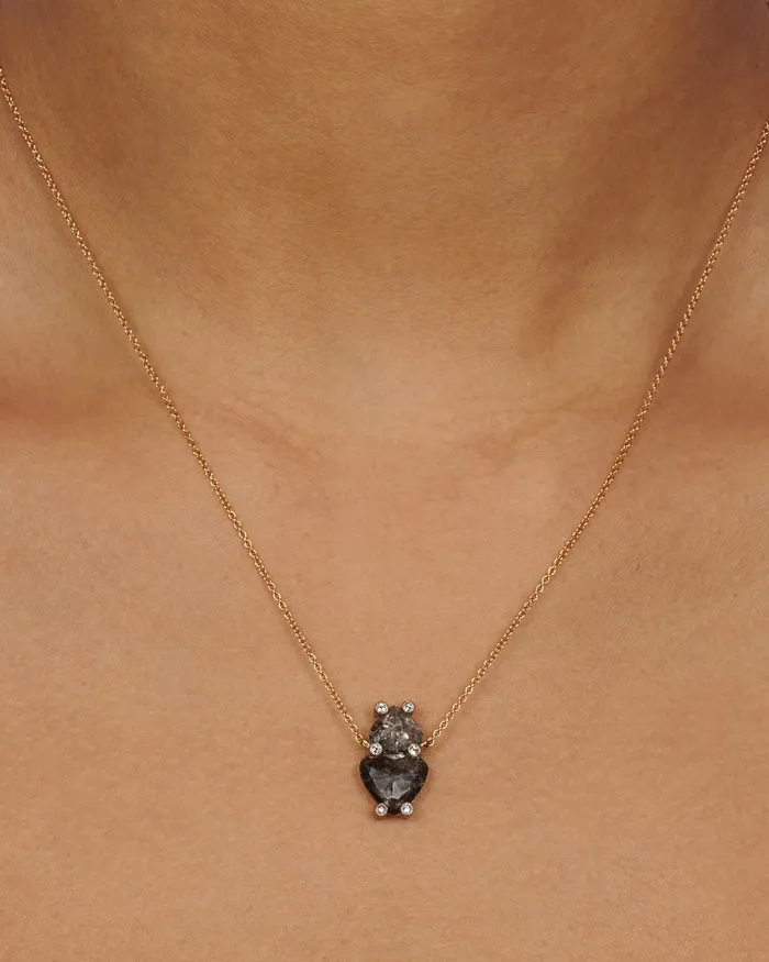 Necklaces Double Shield Diamond Necklace TODD POWNELL