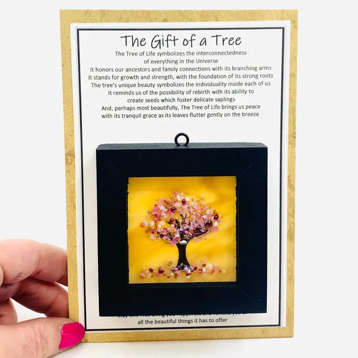 Necklaces Glimmer Glass Gifts Fused Glass Tree of Life Shadow Box 112
