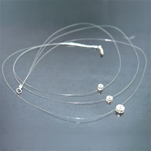 Necklaces LOS002 Silver 925 Sterling Silver Necklace with AAA Grade CZ in Clear Alamode