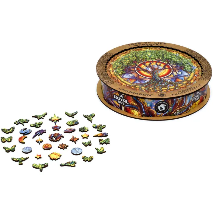 Necklaces Unidragon Unidragon Mandala Tree of Life Wooden Jigsaw Puzzle