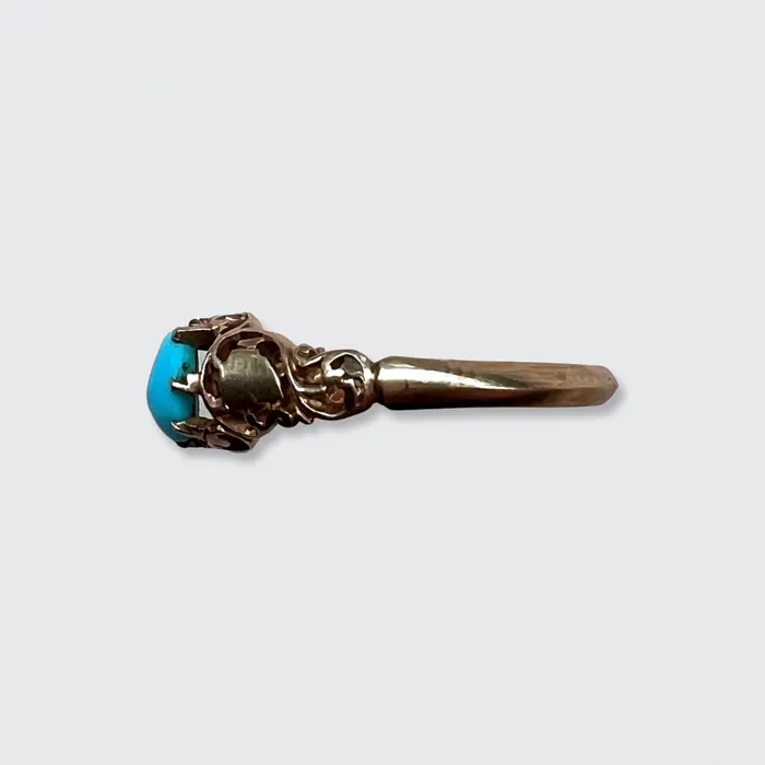 Rings 21stfinds Turquoise Cabochon Ivy Leaves Ring
