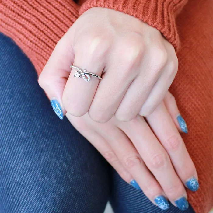 Rings DA142 High polished no plating Stainless Steel Ring with AAA Grade CZ in Clear Alamode