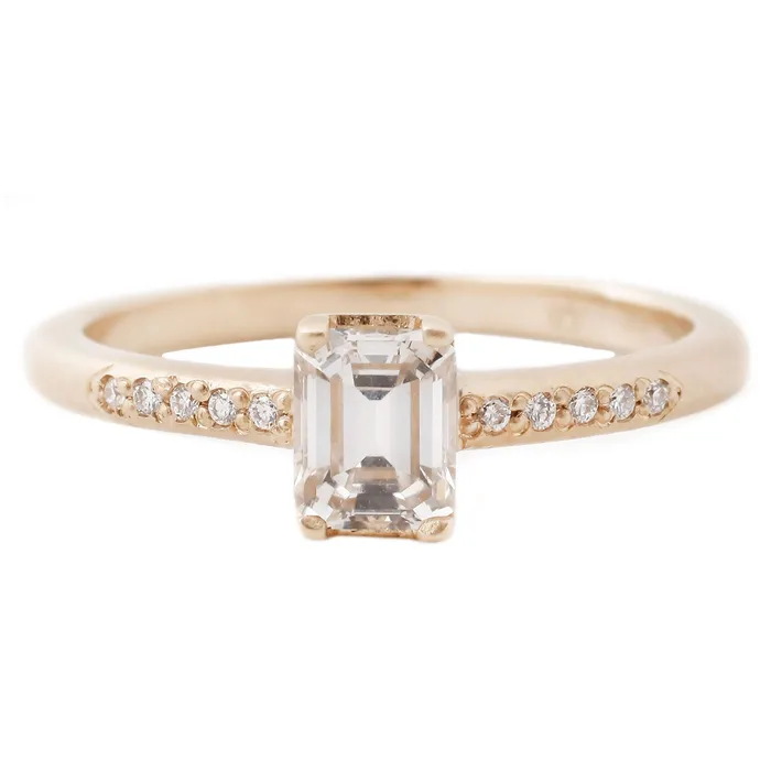 Rings Rebecca Overmann Emerald Cut Diamond Ring
