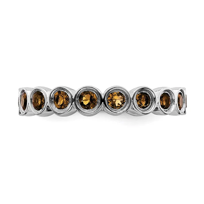 Rings Stackable Expressions Sterling Silver Stackable Expressions Citrine Ring QSK396 Rings Stackable Expressions Sterling Silver Stackable Expressions Citrine Ring QSK396