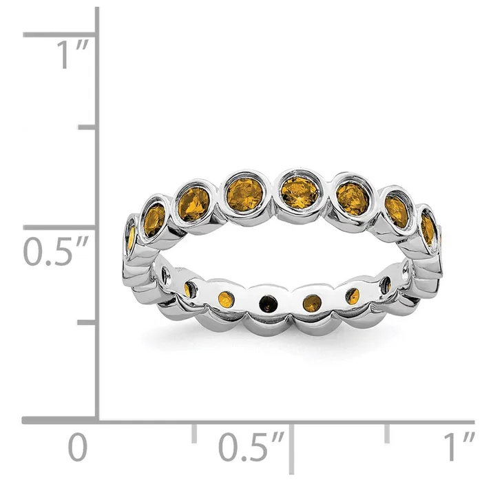 Rings Stackable Expressions Sterling Silver Stackable Expressions Citrine Ring QSK396 Rings Stackable Expressions Sterling Silver Stackable Expressions Citrine Ring QSK396