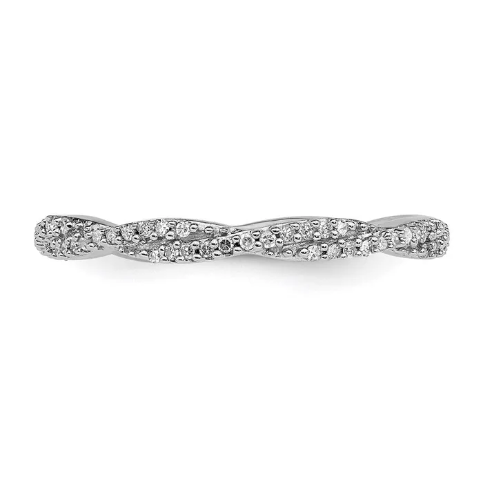 Rings Stackable Expressions Sterling Silver Stackable Expressions Polished Diamond Ring QSK630