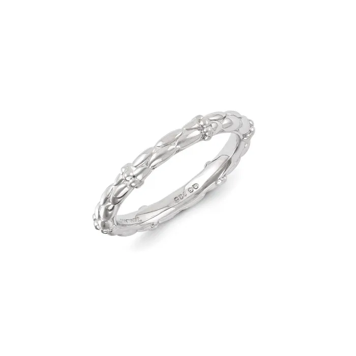 Rings Stackable Expressions Sterling Silver Stackable Expressions Rhodium Ring QSK1137
