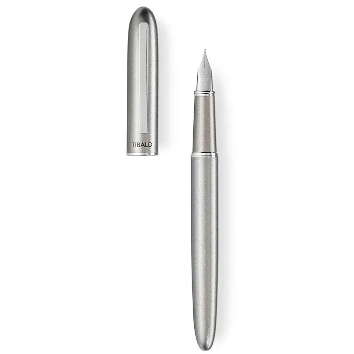Rings Tibaldi by Montegrappa Fountain Pen D26 Shiny Silver Brass Tibaldi