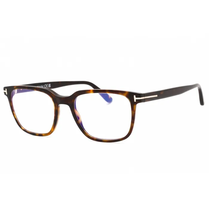 Rings Tom Ford Tom Ford Mens Eyeglasses Dark Havana Rectangular Full Rim Frame FT5818B 052