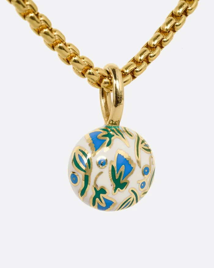 Ruby and Enamel Pendant Necklace KATHRYN BENTLEY Necklaces Ruby and Enamel Pendant Necklace KATHRYN BENTLEY Necklaces