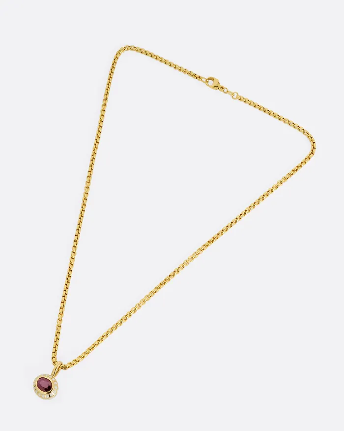Ruby and Enamel Pendant Necklace KATHRYN BENTLEY Necklaces Ruby and Enamel Pendant Necklace KATHRYN BENTLEY Necklaces
