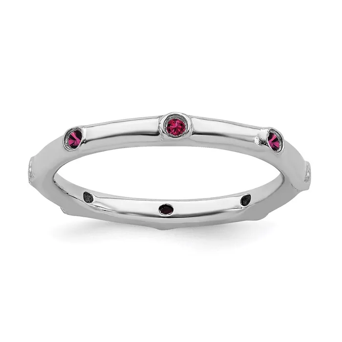 Stackable Expressions Rings Sterling Silver Stackable Expressions Created Ruby Ring QSK380