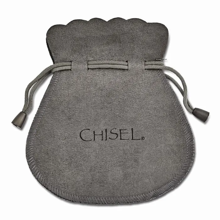 Stainless Steel 40mm Fancy Cutout Hoop Earrings Chisel Earrings