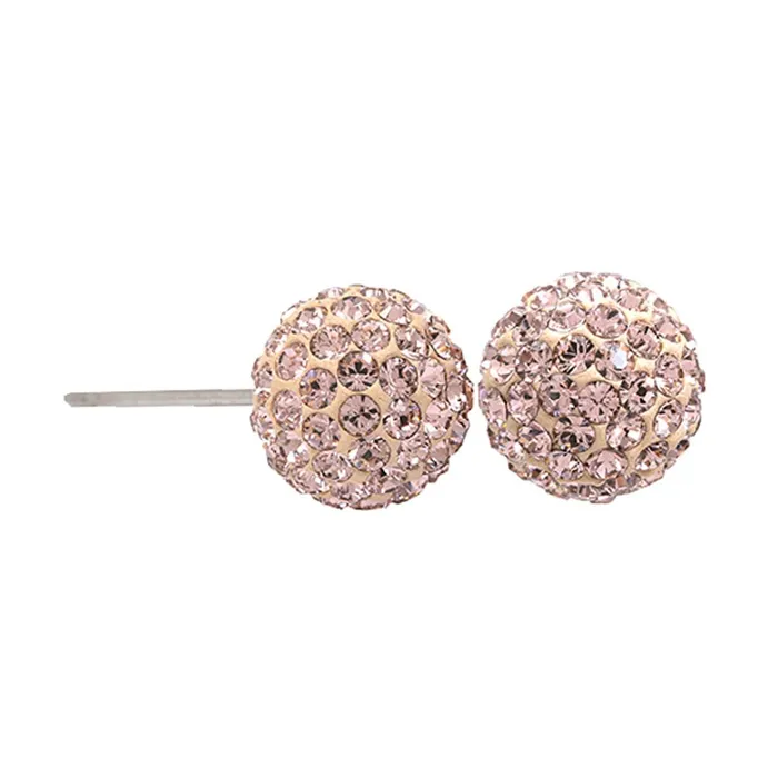 Swarovski Earrings Swarovski Womens Blow Rose Gold Plated Bubble Shaped Crystal Pierced Earrings 38 Diameter 5117726