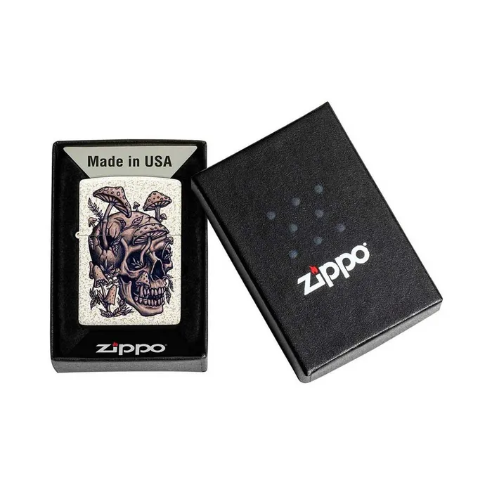 Zippo Necklaces Zippo Windproof Lighter Skullshroom Design Mercury Glass 49786