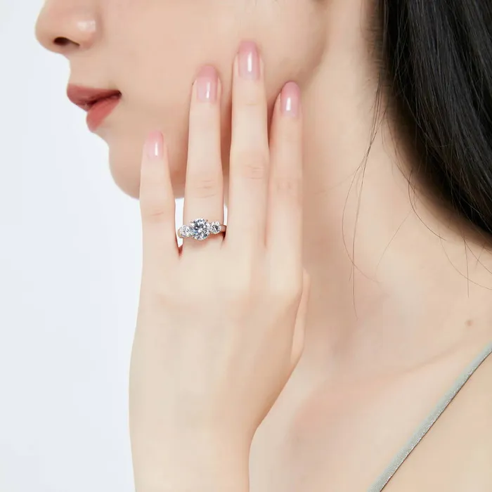 3Stone 24ct CZ Ring in Sterling Silver BERRICLE Rings