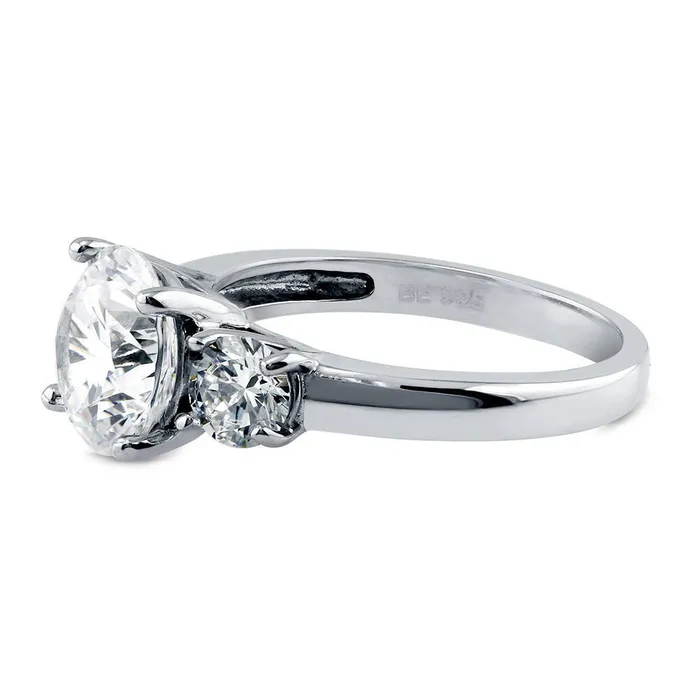 3Stone 24ct CZ Ring in Sterling Silver BERRICLE Rings