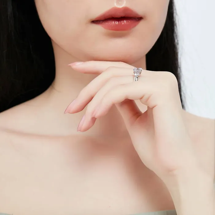 3Stone 24ct CZ Ring in Sterling Silver BERRICLE Rings