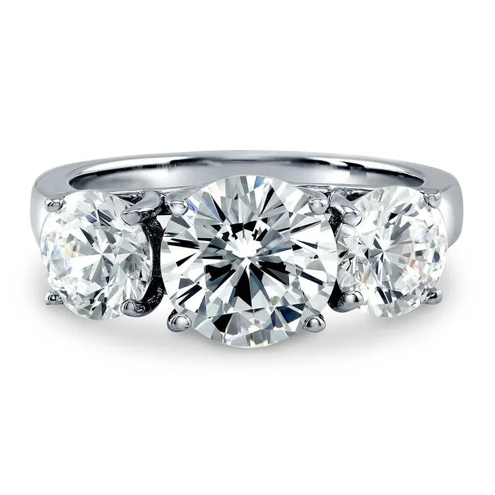 3Stone 2ct CZ Ring in Sterling Silver BERRICLE Rings