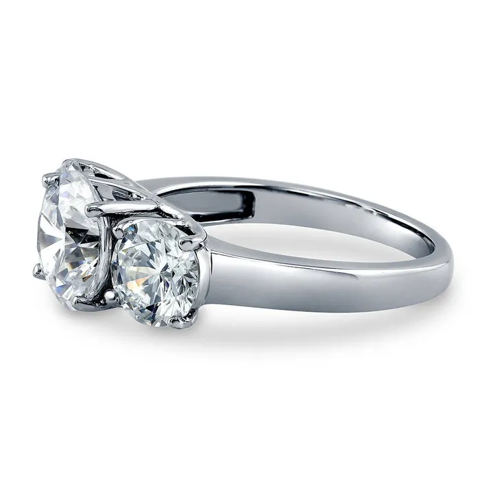 3Stone 2ct CZ Ring in Sterling Silver BERRICLE Rings