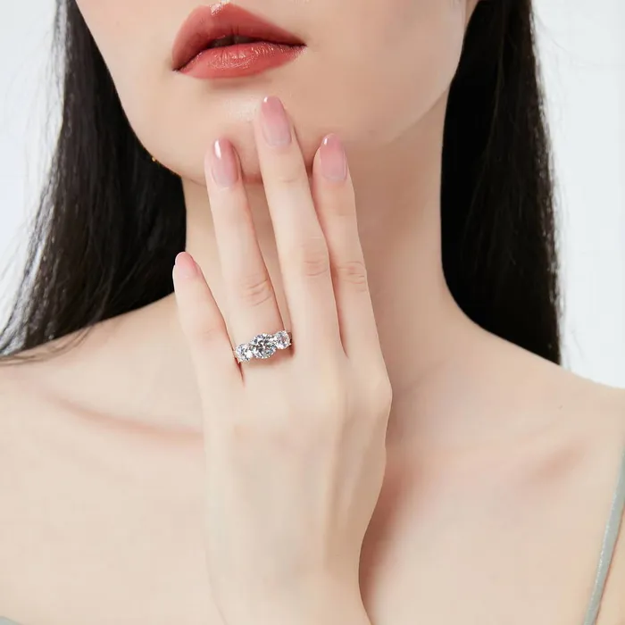 3Stone 2ct CZ Ring in Sterling Silver BERRICLE Rings