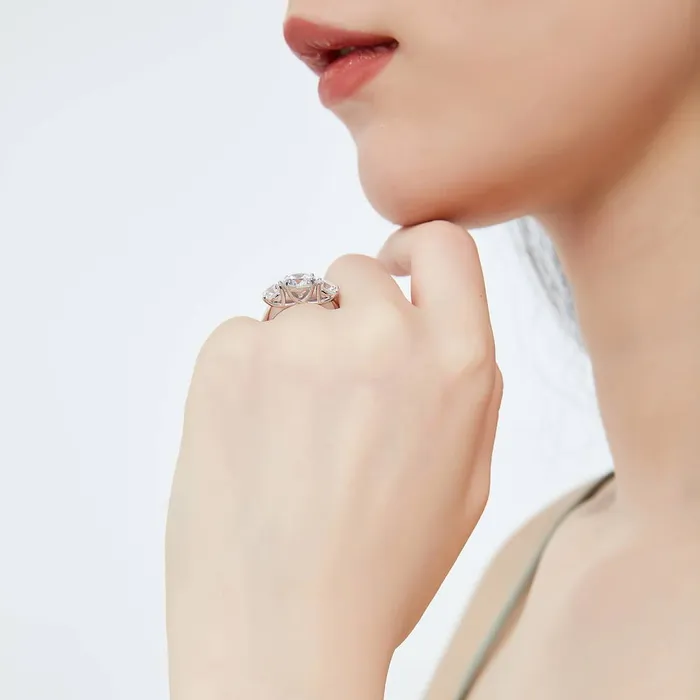 3Stone 2ct CZ Ring in Sterling Silver BERRICLE Rings